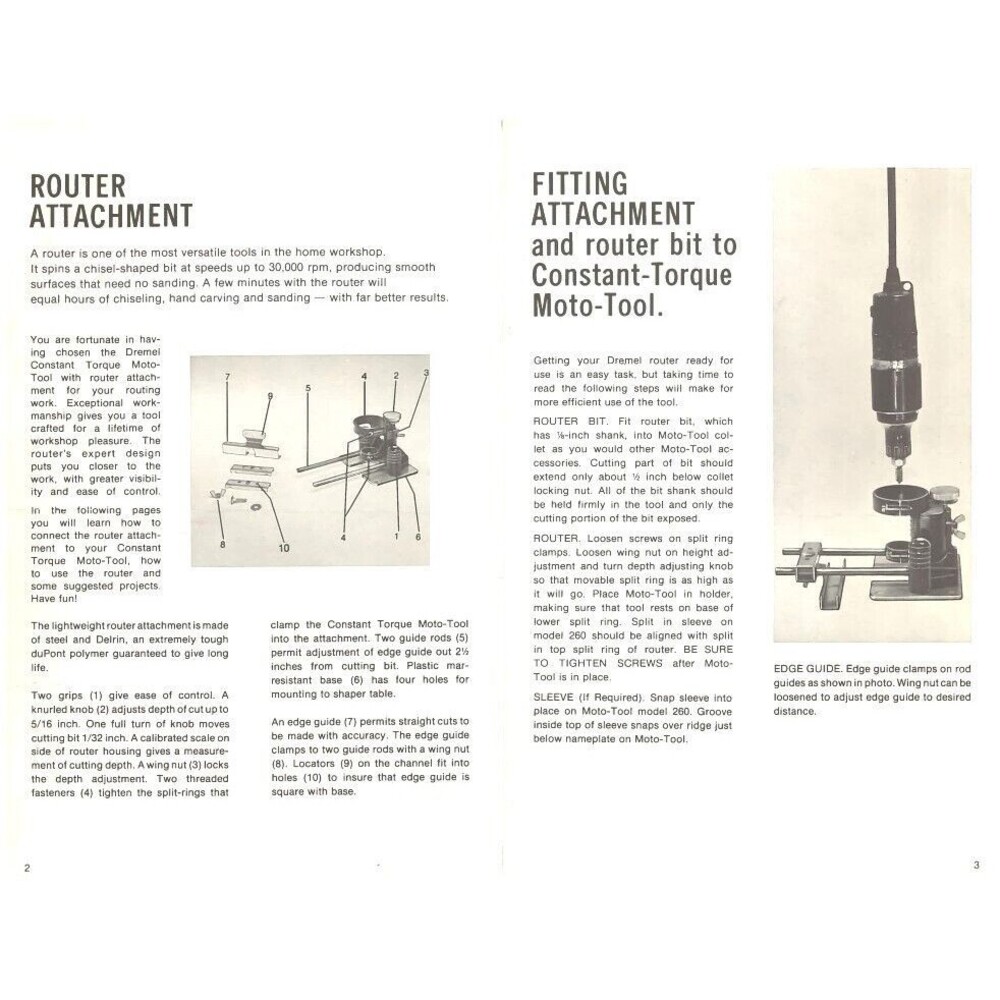 Dremel 229 Moto-Tool Router Routing Attachment Jig Guide - Picture 7 of 9